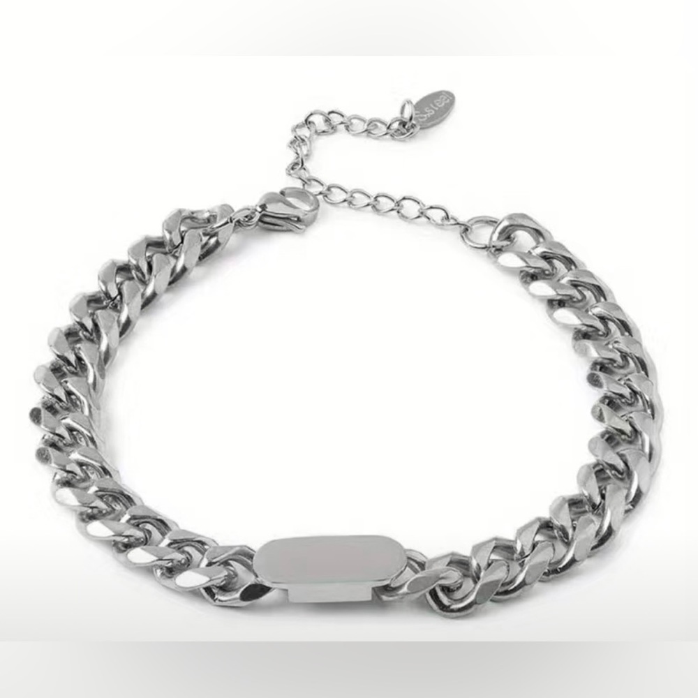 Titanium Steel Tide Bracelet Stainless Steel Cuban Chain For Men Women